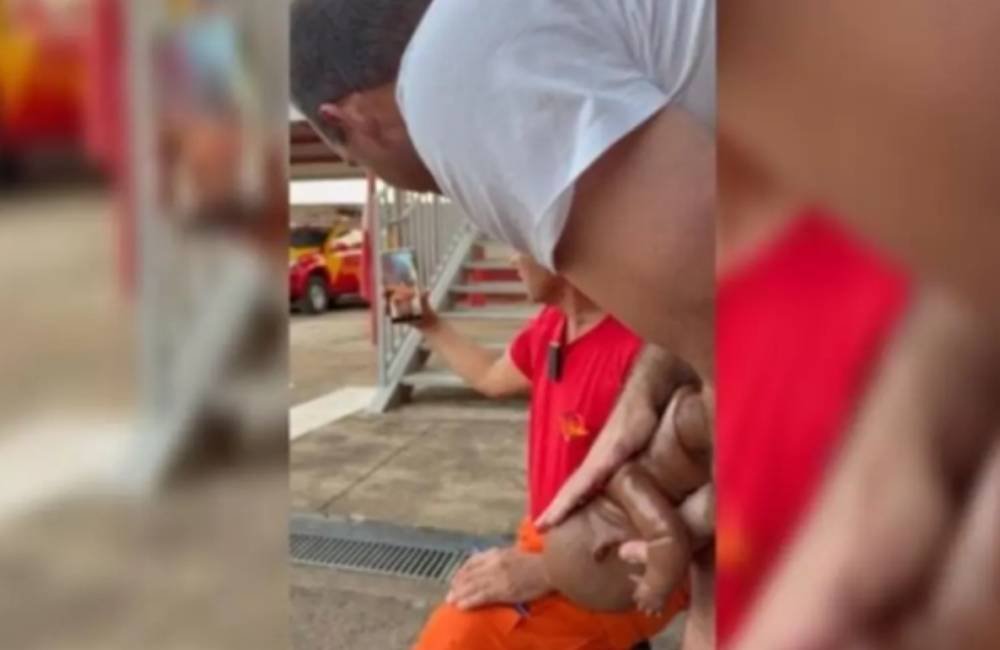 VÍDEO| Bombeiro orienta mãe por videochamada e ajuda a salvar criança engasgada em Goiás