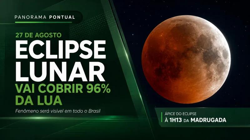 VÍDEO | Eclipse lunar parcial terá 96,2% da Lua encoberta nesta quinta-feira