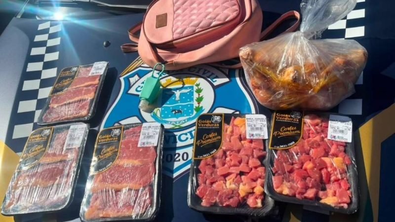 VÍDEO| Homem é preso após suspeita de furtar peças de carne em supermercado de Jataí