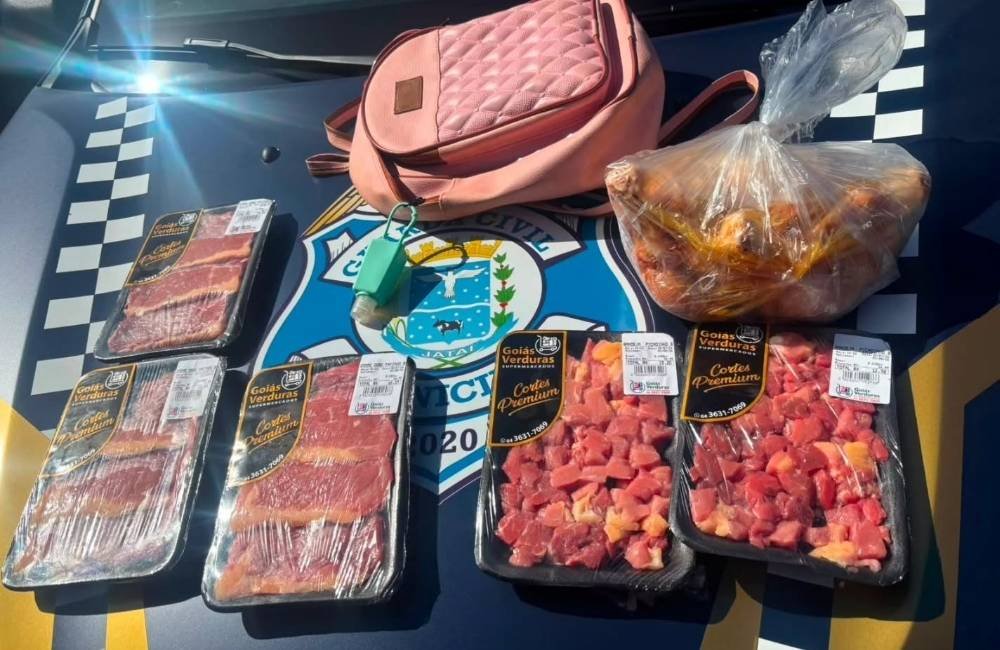 VÍDEO| Homem é preso após suspeita de furtar peças de carne em supermercado de Jataí