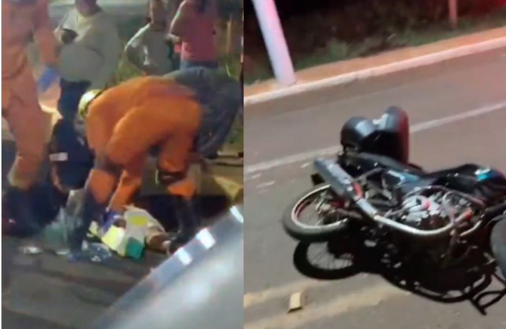 VÍDEO | Idoso fica ferido após ser atropelado por motocicleta no Setor Industrial, em Jataí