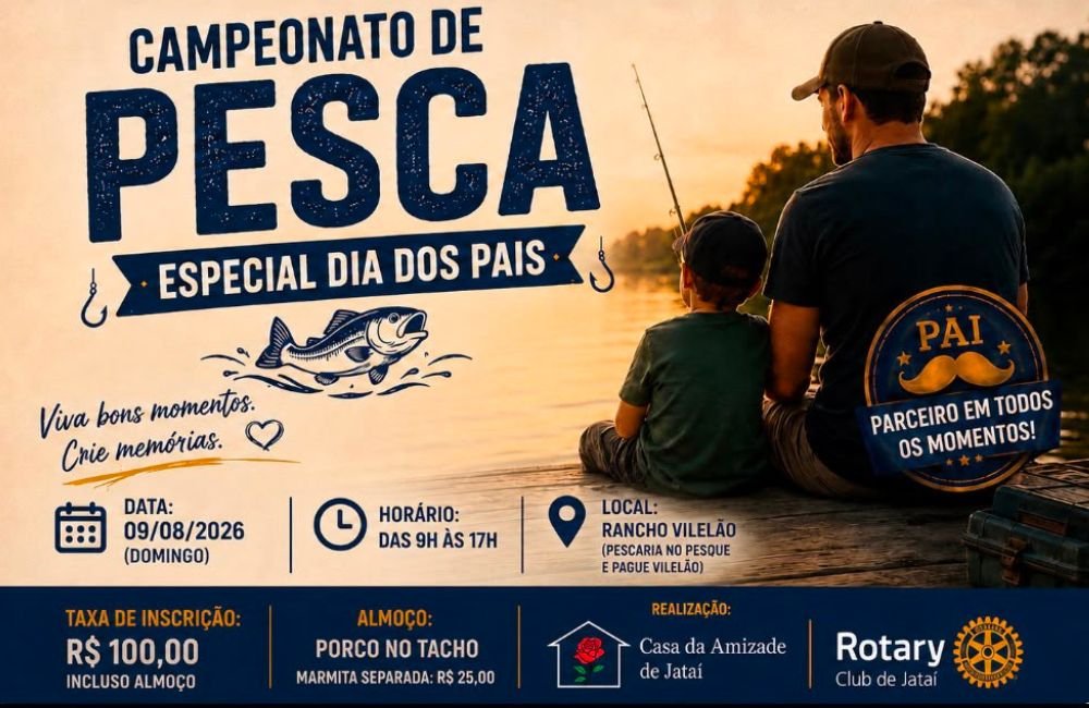 AGENDA | Campeonato de Pesca Especial Dia dos Pais reúne famílias em Jataí neste domingo (9)