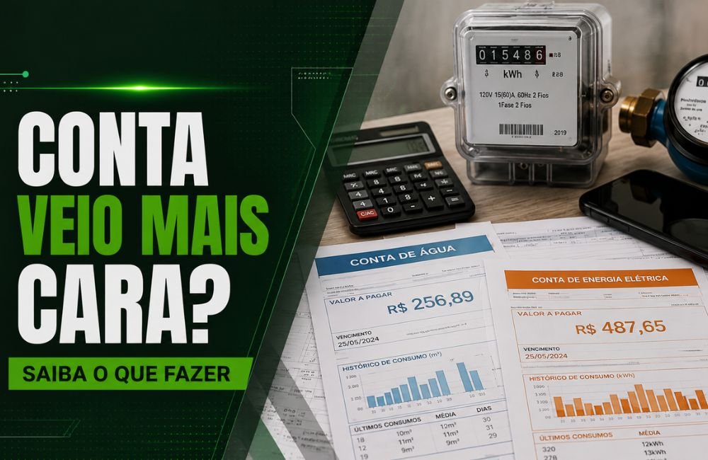 VÍDEO | Conta de água ou energia veio mais cara? Saiba o que fazer
