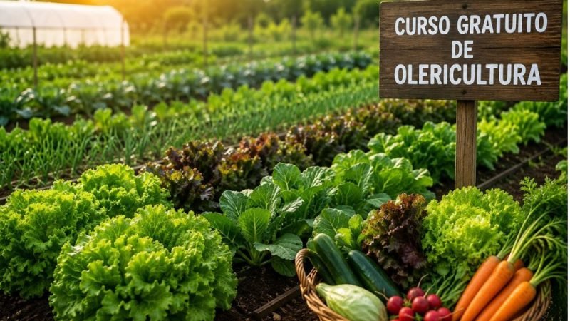Curso gratuito de Olericultura abre 16 vagas em Jataí