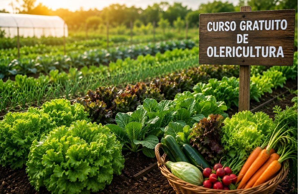 Curso gratuito de Olericultura abre 16 vagas em Jataí