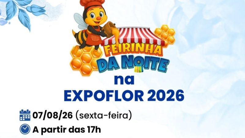 AGENDA | Feirinha da Noite na Expoflor 2026 acontece nesta sexta-feira com atrações culturais e sorteio de brindes em Jataí