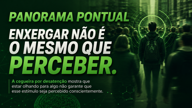 VÍDEO | Cegueira por desatenção: entenda como o cérebro seleciona o que percebemos