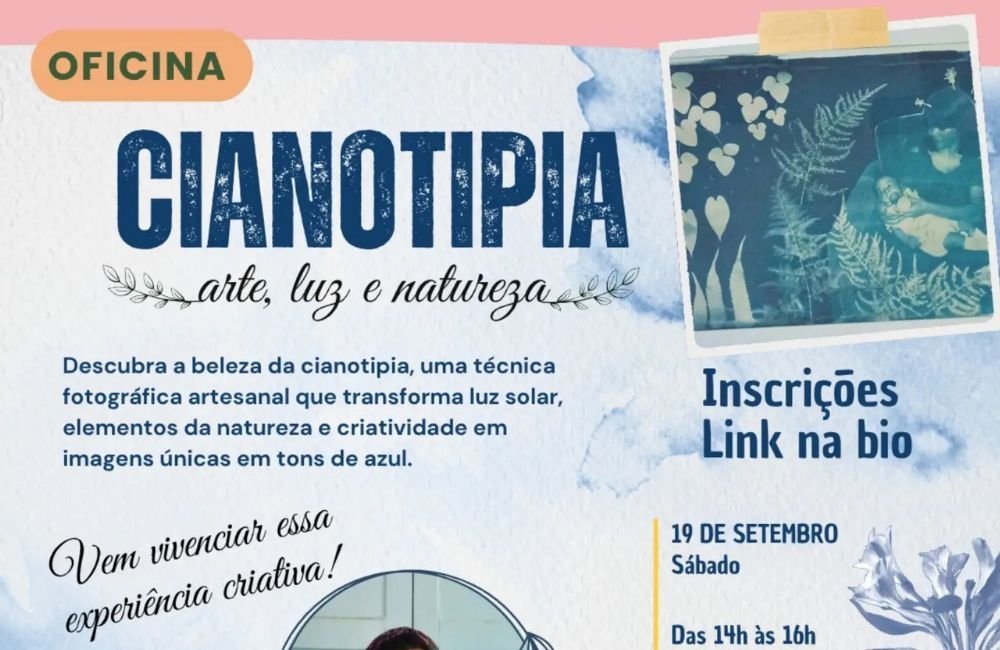 AGENDA | Oficina de Cianotipia promove experiência entre arte, luz e natureza em Jataí