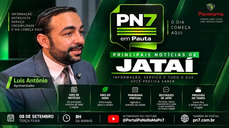 AO VIVO | PN7 em Pauta: principais notícias de Jataí e Goiás nesta terça
