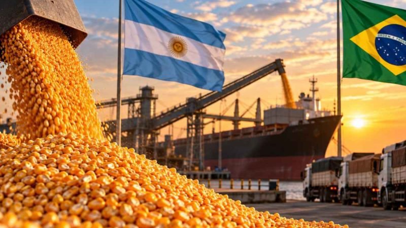 Argentina avança no mercado de milho enquanto exportações brasileiras perdem ritmo