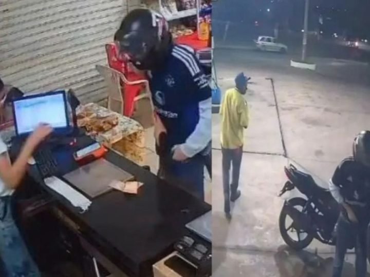 VÍDEO | Homem armado assalta posto de combustível e padaria em Goiânia