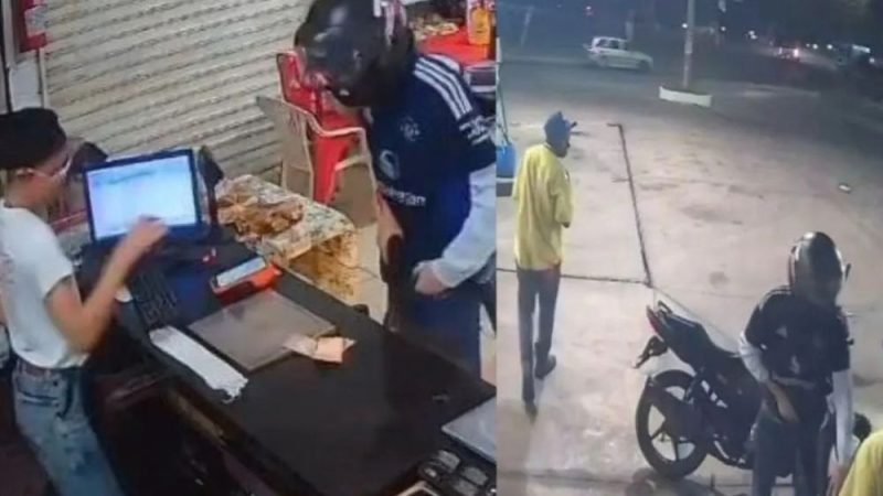 VÍDEO | Homem armado assalta posto de combustível e padaria em Goiânia