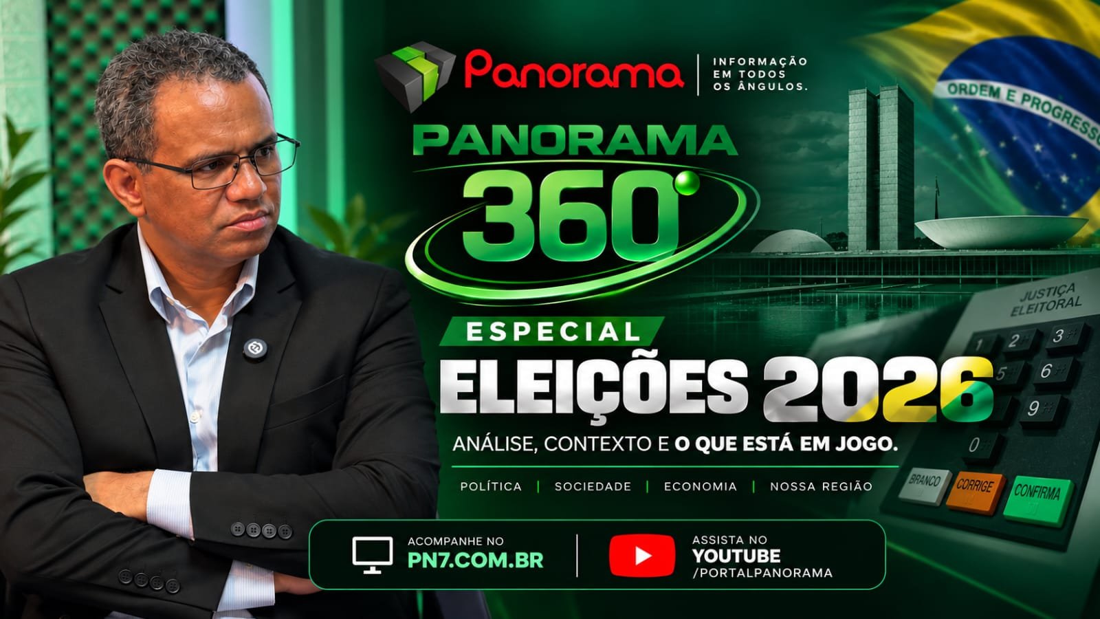Panorama 360º estreia segunda temporada com entrevistas voltadas às eleições de 2026