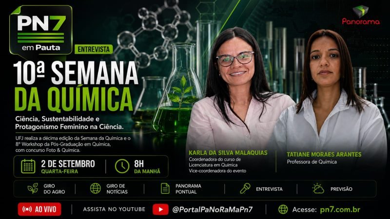 AO VIVO |  PN7 em Pauta desta quarta-feira traz notícias de Goiás e entrevista sobre a Semana da Química