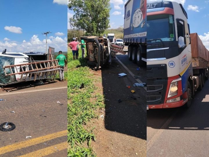 VÍDEO | Acidente na BR-364 em Jataí deixa motorista ferido