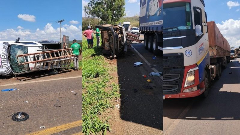 VÍDEO | Acidente na BR-364 em Jataí deixa motorista ferido