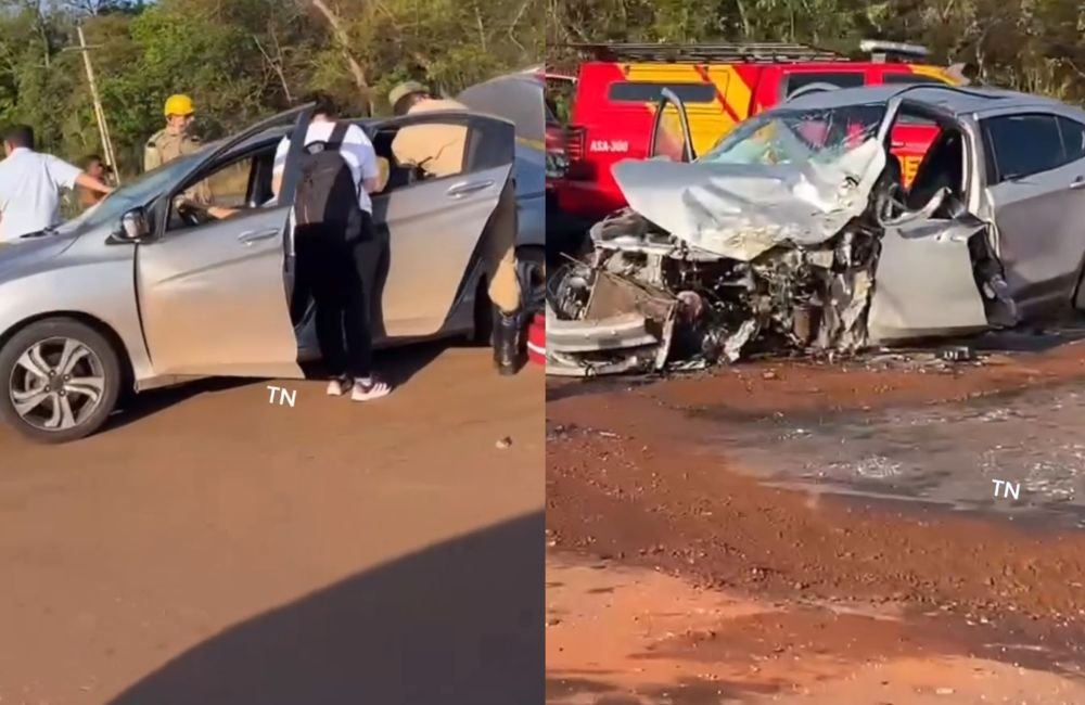 Acidente na GO-462 em Goiânia deixa condutora presa às ferragens