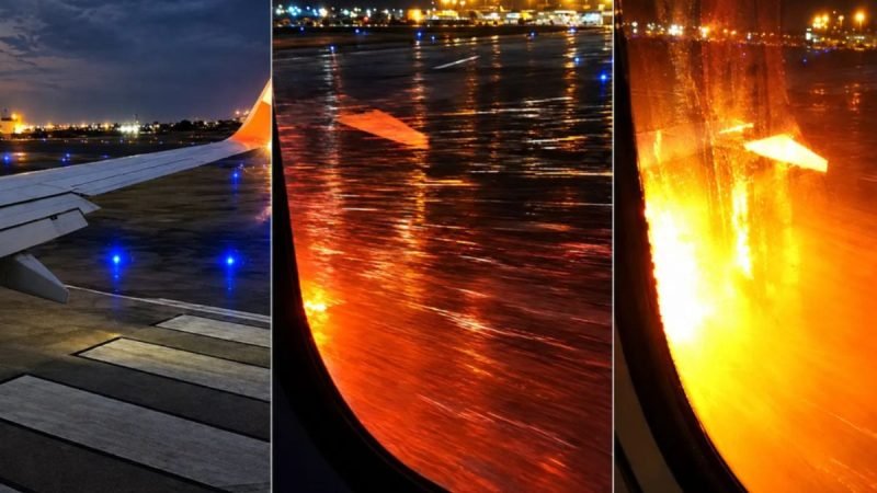 Avião da Gol pega fogo durante decolagem e pista do aeroporto de Goiânia é fechada