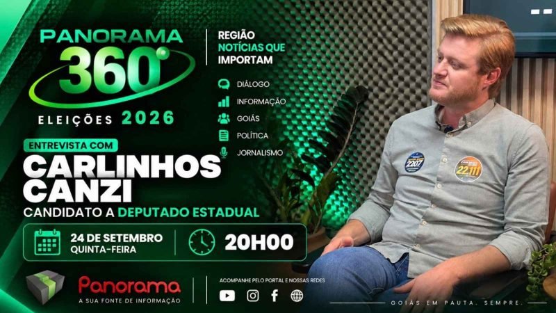 VÍDEO | Carlinhos Canzi fala sobre Jataí, mandato e propostas para Goiás no Panorama 360º