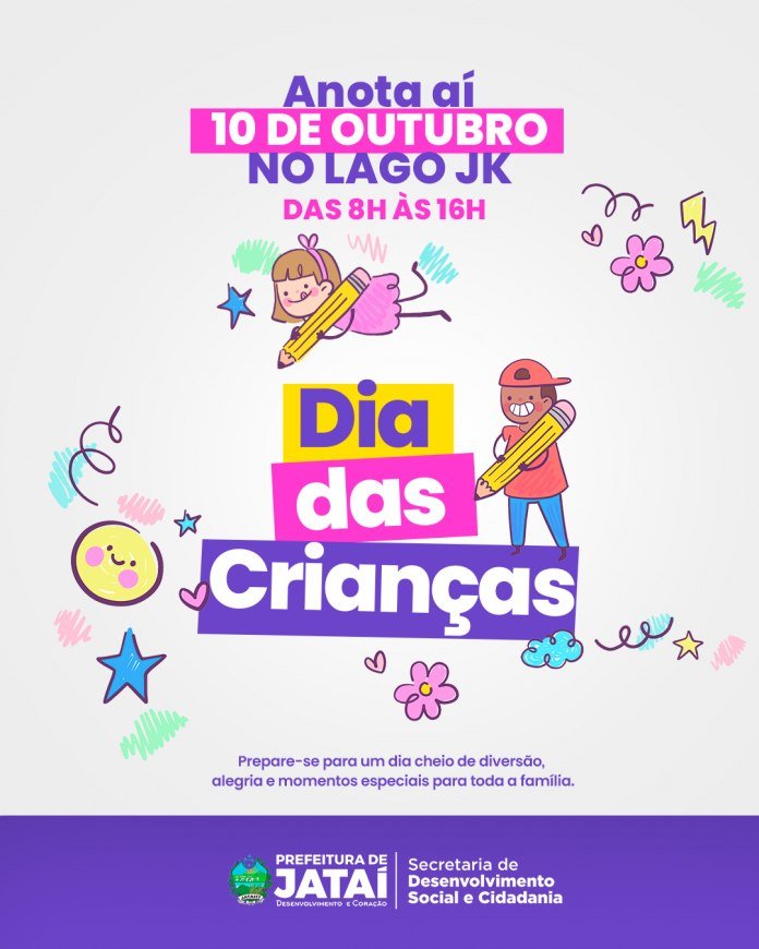 Dia das Crianças terá programação gratuita no Lago JK, em Jataí