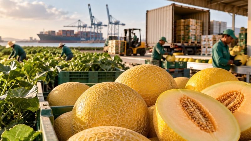 Exportações de melão do RN e CE crescem 370% no início da safra 2026/27