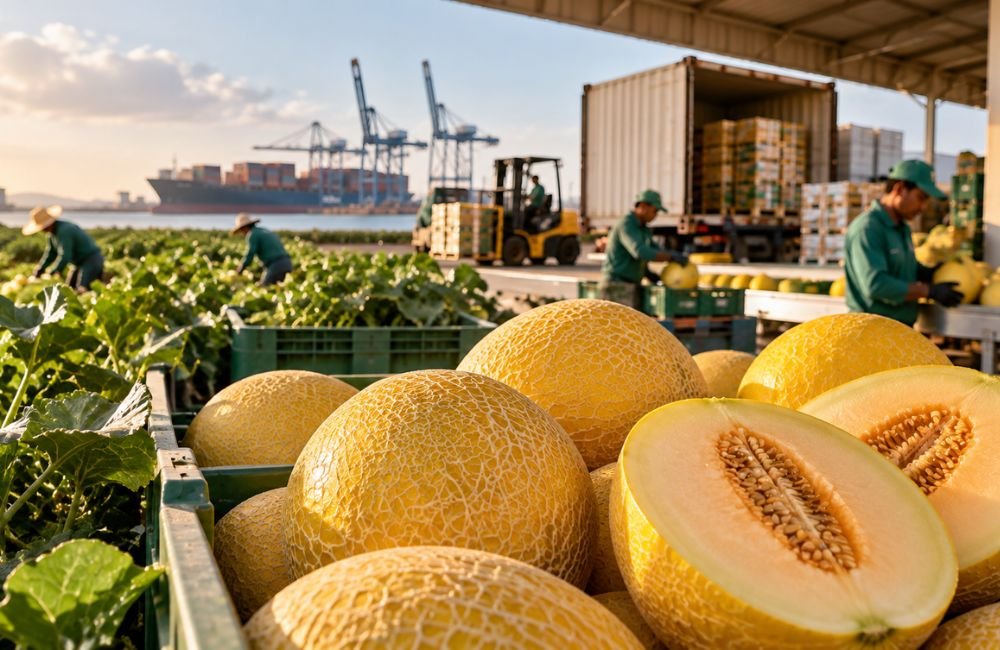 Exportações de melão do RN e CE crescem 370% no início da safra 2026/27