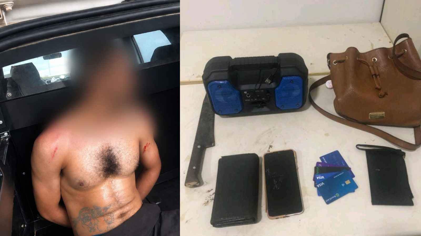 Homem é contido por populares após roubo a residência em Jataí