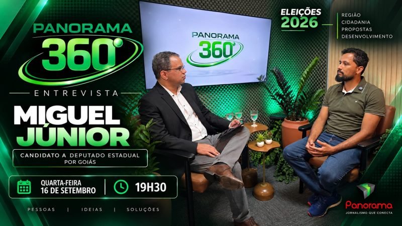 VÍDEO | Miguel Júnior fala sobre servidores, Jataí e propostas para Goiás no Panorama 360º