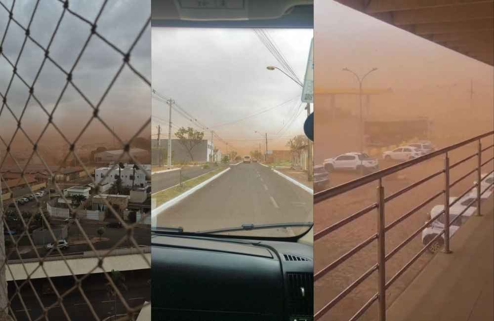 VÍDEO | Nuvem de poeira cobre parte de Jataí com ventos fortes; previsão indica possibilidade de chuva
