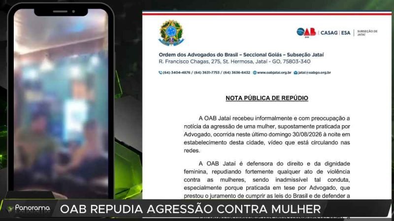 VÍDEO | OAB Jataí repudia agressão contra mulher e cita envolvimento de advogado