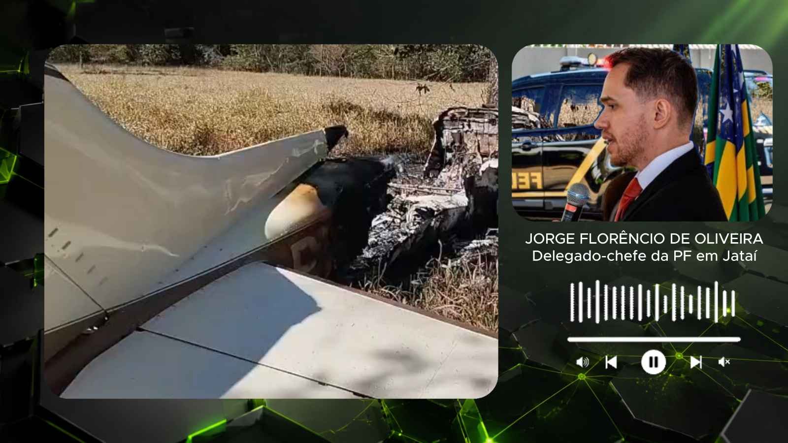 VÍDEO | PF faz operação após investigação sobre avião com 342 kg de drogas em Goiás