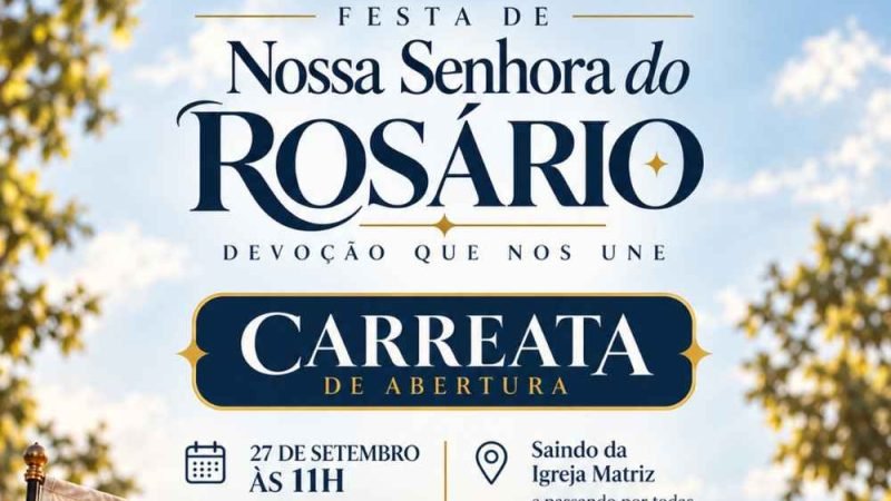 AGENDA | Festa de Nossa Senhora do Rosário começa com carreata em Jataí