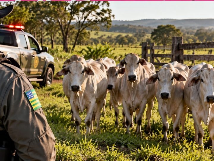 Polícia Militar recupera seis cabeças de gado furtadas na zona rural de Goiás