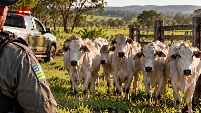 Polícia Militar recupera seis cabeças de gado furtadas na zona rural de Goiás