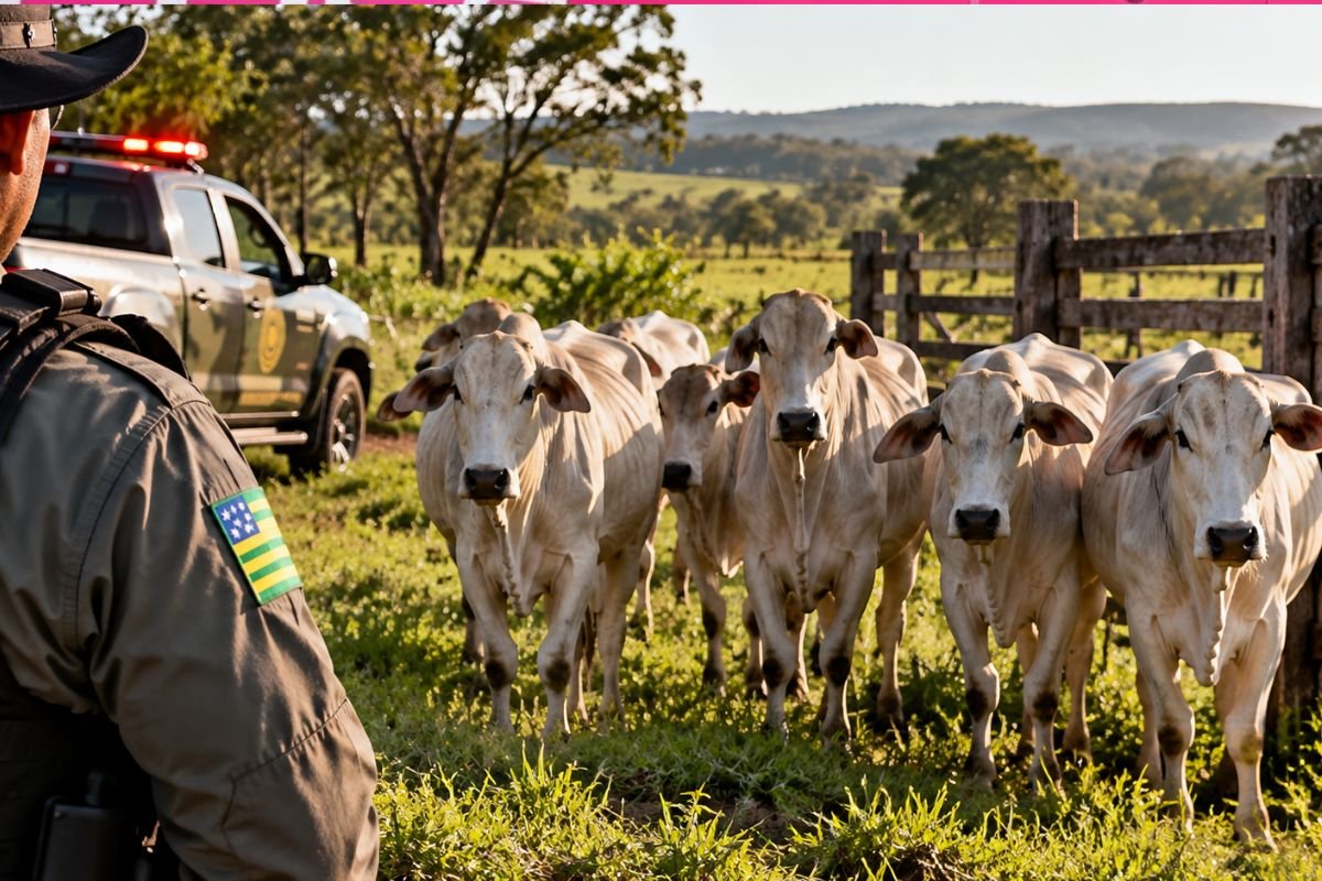 Polícia Militar recupera seis cabeças de gado furtadas na zona rural de Goiás