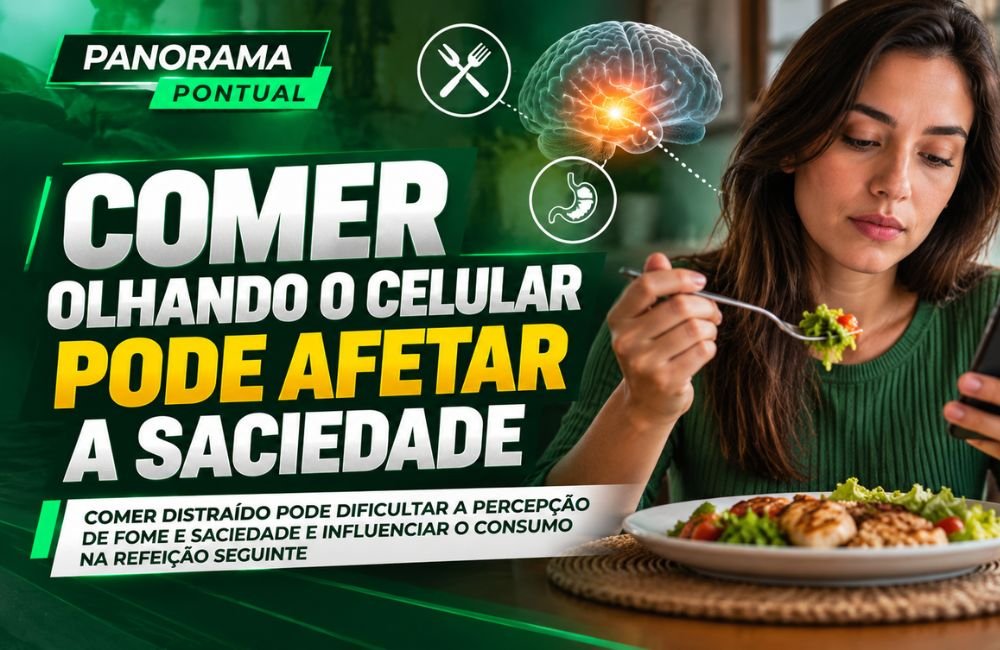 VÍDEO | Comer olhando o celular pode afetar a percepção de fome e saciedade