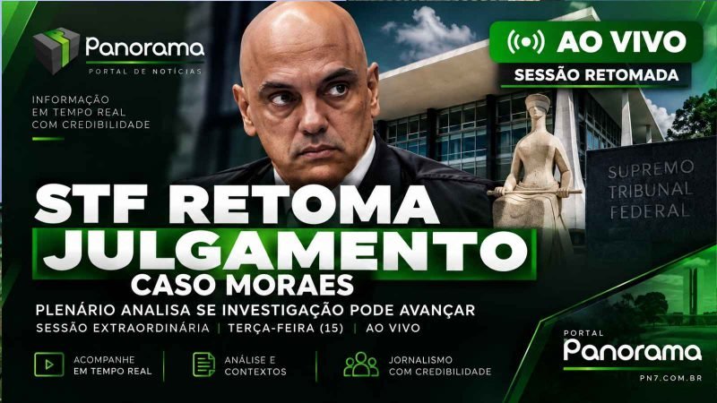 AO VIVO | STF retoma julgamento sobre investigação envolvendo Alexandre de Moraes