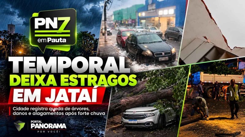 VÍDEO | Temporal deixa estragos em Jataí e previsão indica novas tempestades nesta quarta