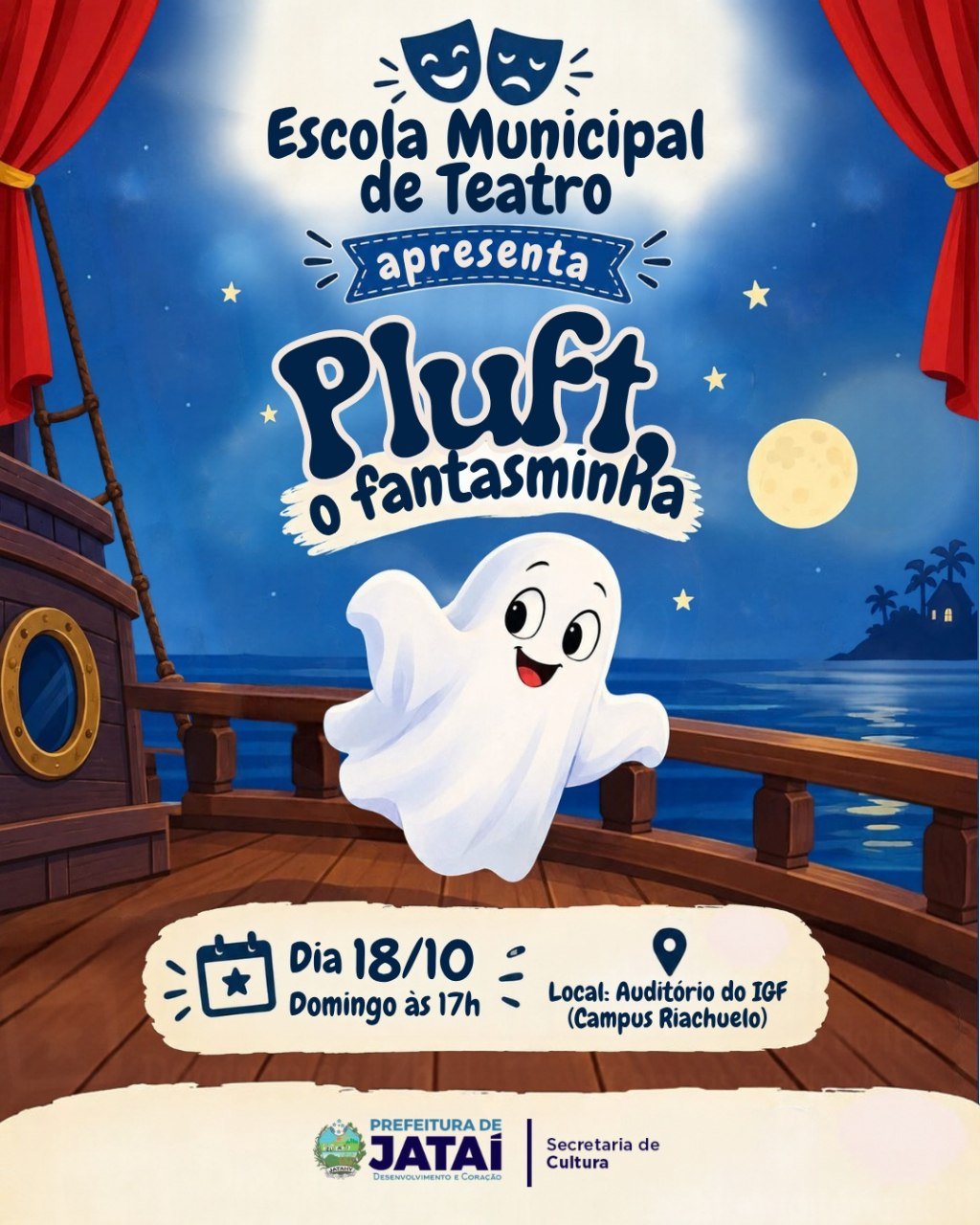 AGENDA| Escola Municipal de Teatro apresenta “Pluft, o Fantasminha” em Jataí com entrada gratuita