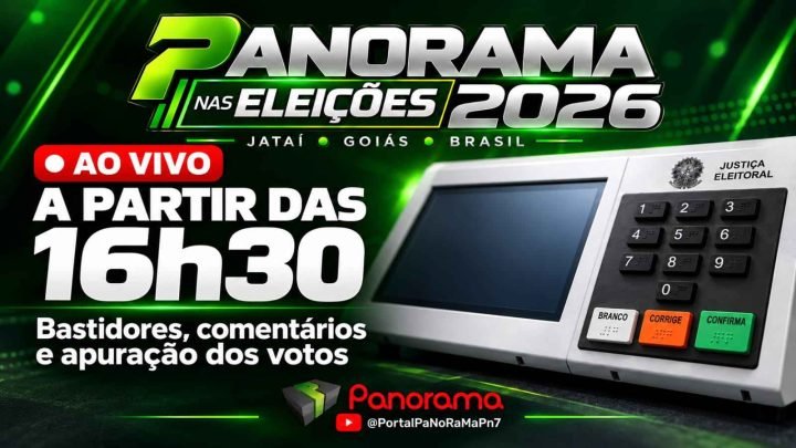 Portal Panorama transmite ao vivo a cobertura das Eleições 2026 no YouTube