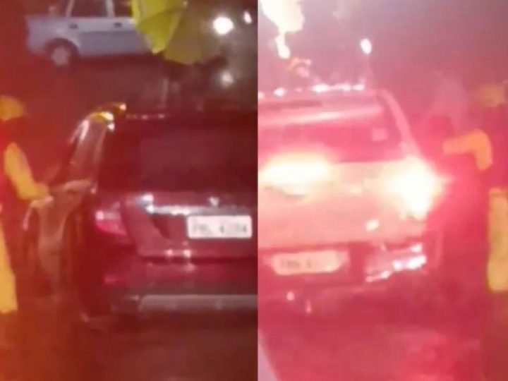 Idoso fica preso em carro durante enxurrada e é resgatado por bombeiros em Jataí